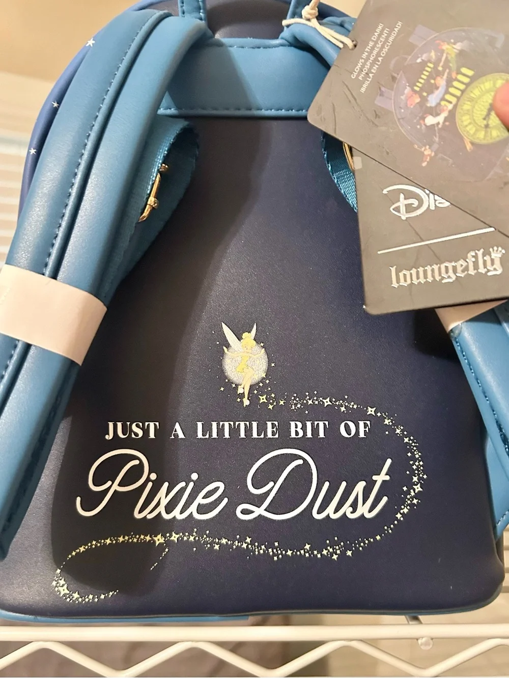 Loungefly Glow in the Dadk Peter Pan Mini Backpack with Clock